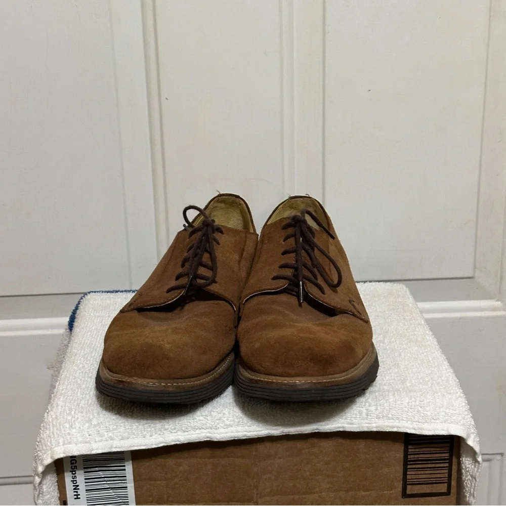 Martin‎ Dingman Ernest Men's 9.5 M Brown Suede Derby Dress Shoes 300381